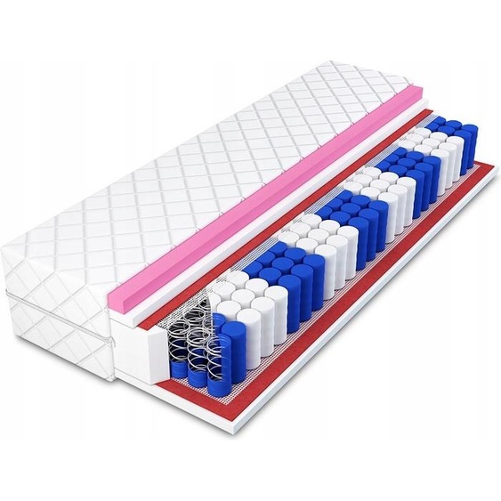 Matelas 90x200 cm | Matelas H2/H3 | Matelas souple | Matelas mi-dur | Matelas de lit | Ressorts ensachés | Matelas à ressorts ensachés | Matelas Confort | avec mousse visco-élastique | Matelas double face | avec 9 zones | Hauteur 19 cm | Modèle Max |