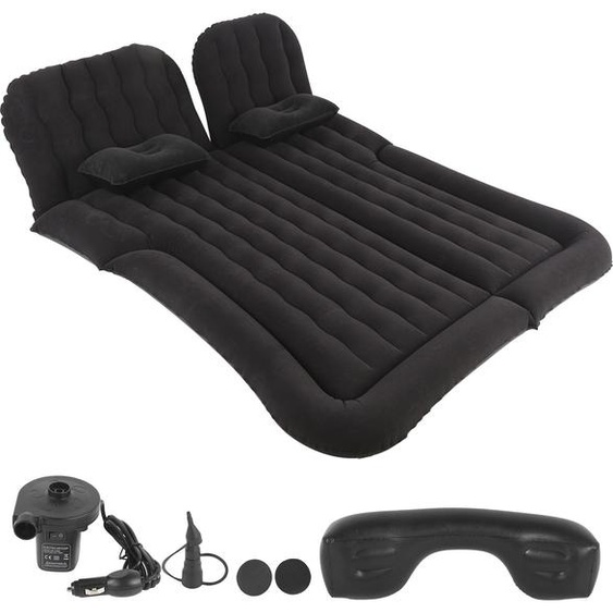 Matelas à air Pompe de gonflage 12V Électrique avec voyage de surface de flocon pour SUV MPV RVBlack