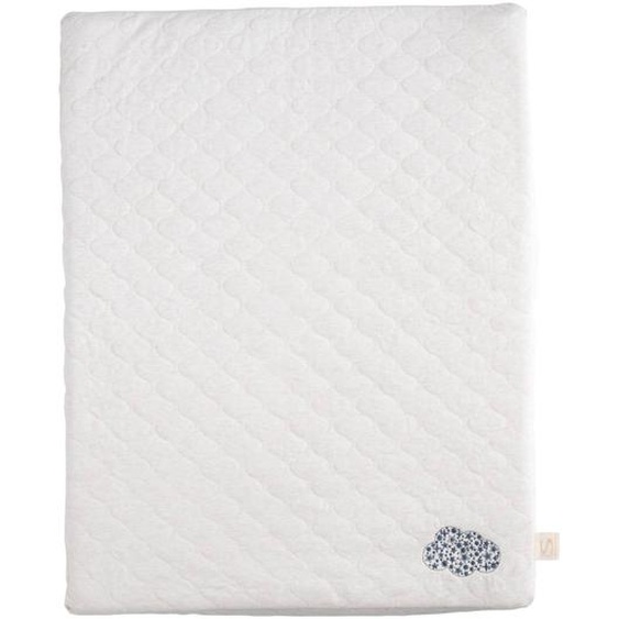 Matelas À Langer En Coton Avec Serviette Beige/bleu