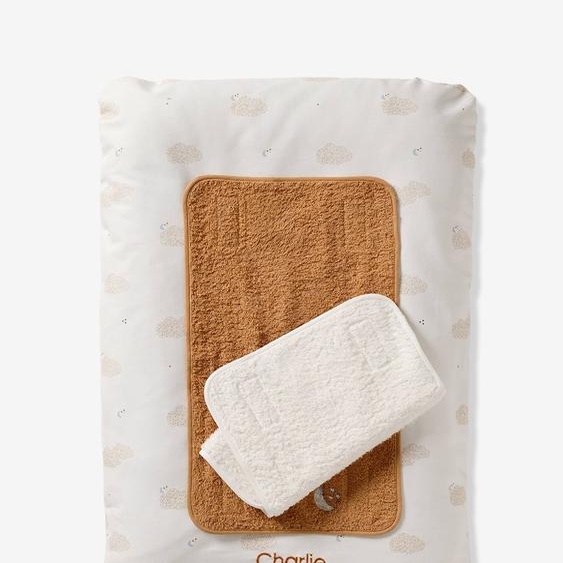 Matelas à langer et 2 tapis de change personnalisable DANS LES NUAGES blanc imprimé