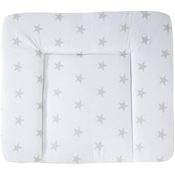 Matelas À Langer Lavable Et Imprimé Étoiles Little Stars Blanc - Gris / Grandes Étoiles