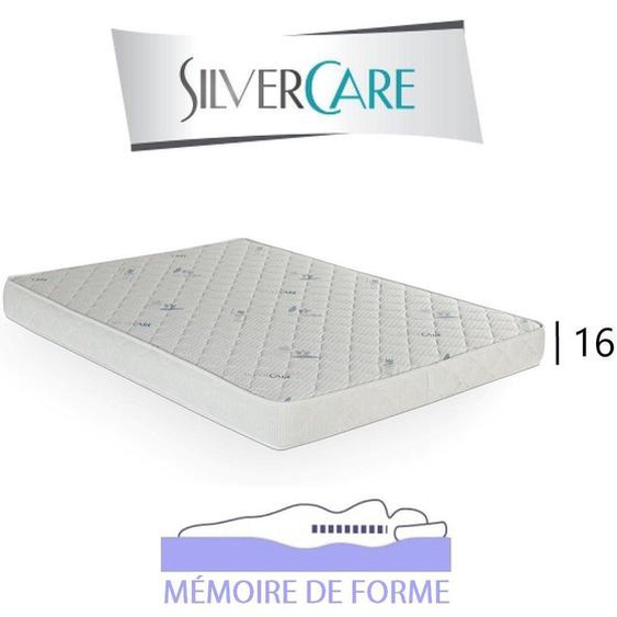 Matelas à mémoire de forme CRESCENDO Silvercare épaisseur 16 cm dont 4 cm 42 kg/m3 pour canapé express 70 cm