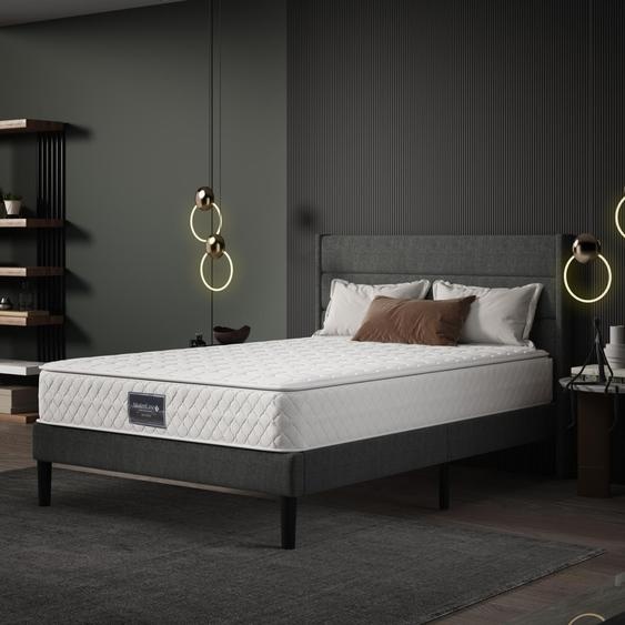 Matelas à Ressorts 160x 200 X 25 Cm, Sans Substances Nocives, Matelassage En Microfibre, H3