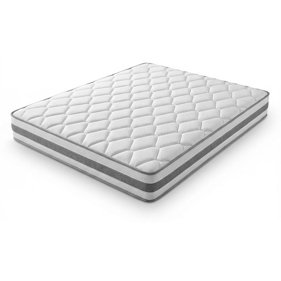 Matelas à ressorts ensachés, 7 zones en mousse à mémoire de forme, garnissage en ressorts ensachés, dimensions 160x200 cm, housse en microfibre matelassée, fermeté H4, hauteur 25 cm