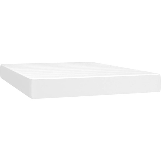 Matelas à ressorts ensachés Blanc 140x200x20 cm Similicuir