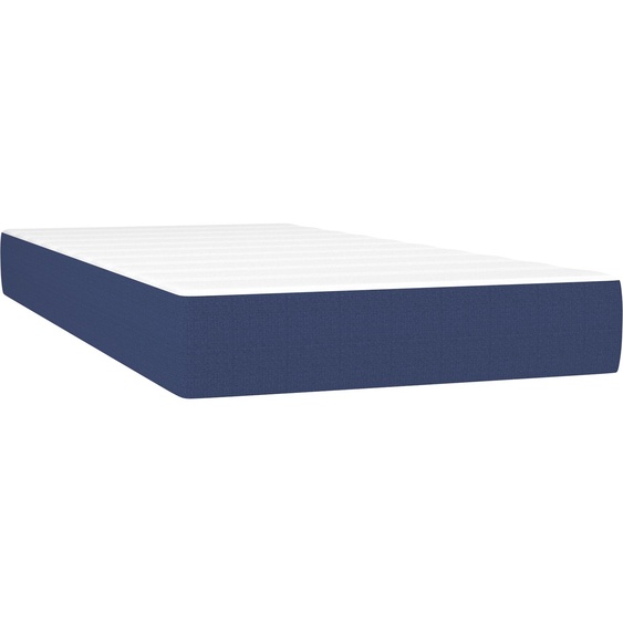 Matelas à ressorts ensachés Bleu 120x190x20 cm Tissu