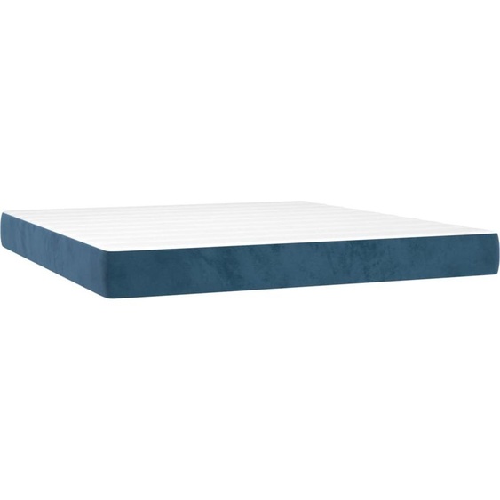 Matelas de lit à ressorts ensachés fermeté moyenne 160x210x20 cm velours