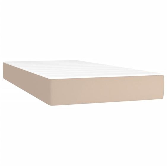 Matelas à ressorts ensachés Cappuccino 120x190x20 cm similicuir