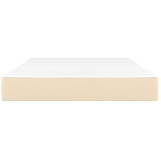 Matelas de lit à ressorts ensachés fermeté moyenne Crème 120x200x20 cm Tissu