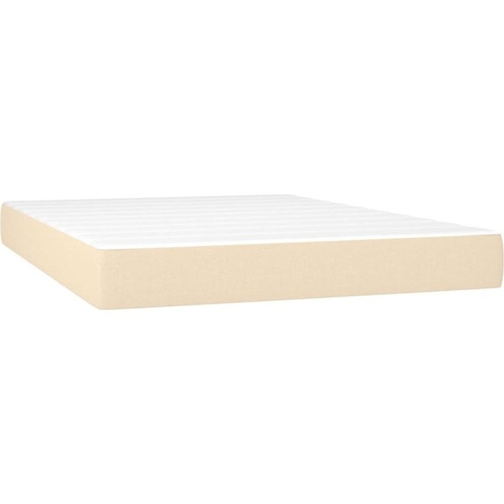 Matelas à ressorts ensachés Crème 140x190x20 cm Tissu