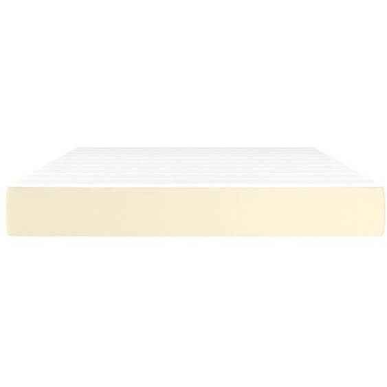 Matelas de lit à ressorts ensachés fermeté moyenne Crème 140x200x20 cm