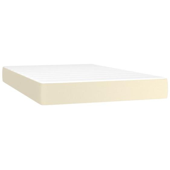 Matelas de lit à ressorts ensachés fermeté moyenne Crème 120x200x20 cm