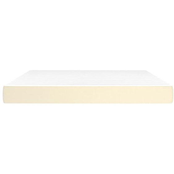 Matelas de lit à ressorts ensachés fermeté moyenne Crème 180x200x20 cm