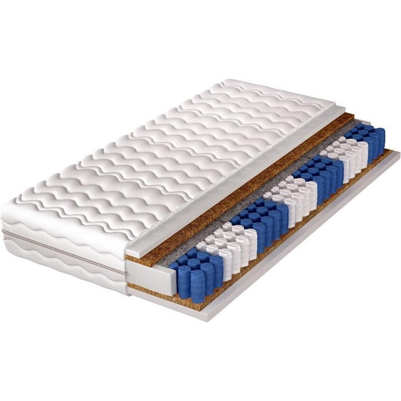 Matelas à ressorts ensachés fibre noix de coco Abigail, 140x200