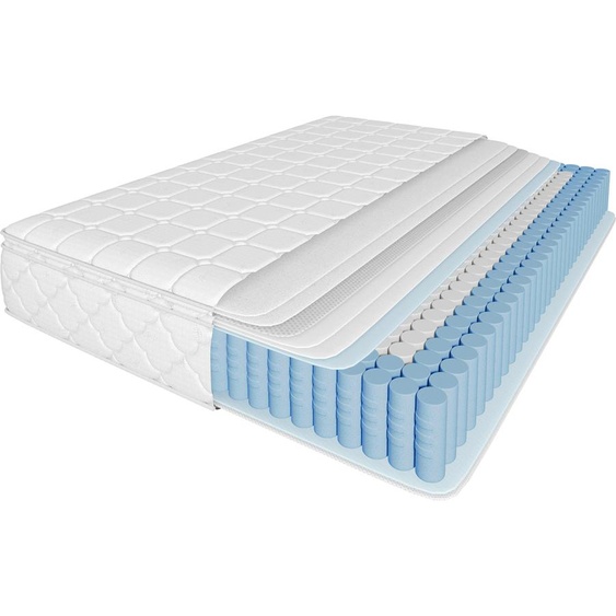 Matelas à ressorts ensachés Fortuna Lai 160x200 x 25 cm , matelas à ressorts 7 zones avec mousse confort et housse en microfibre, matelas pour enfants et adultes, degré de fermeté H3, Oeko-Tex 100, 100 nuits dessai de sommeil