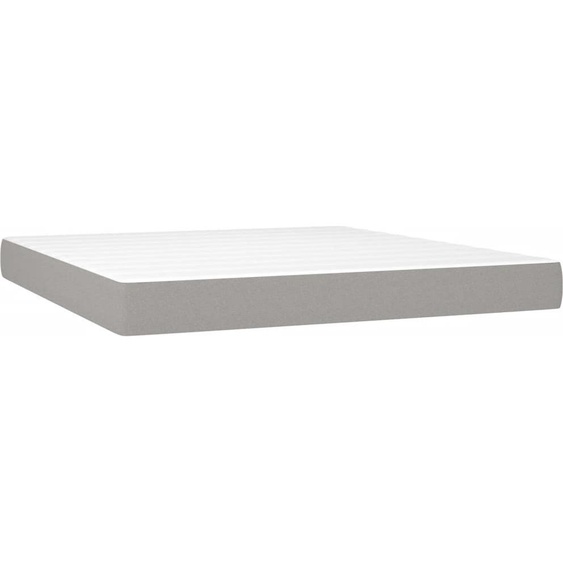 Matelas à ressorts ensachés Gris clair 160x200x20 cm Tissu