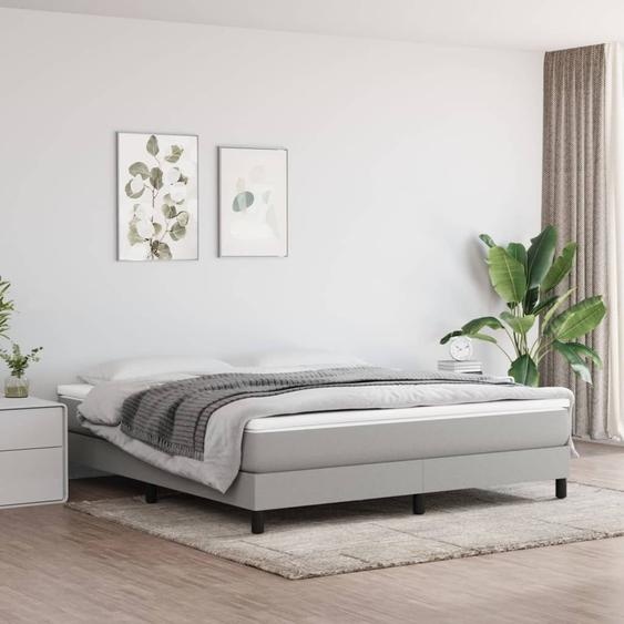 Matelas à ressorts ensachés Gris clair 180x200x20 cm Tissu