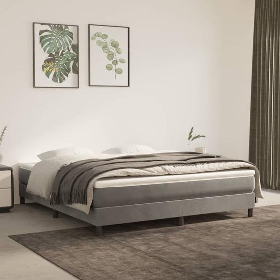 Matelas de lit à ressorts ensachés fermeté moyenne Gris clair 180x200x20 cm