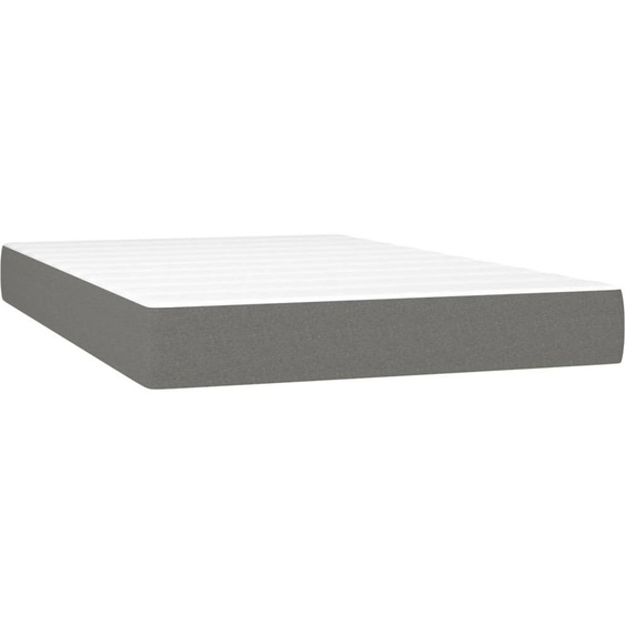 Matelas de lit à ressorts ensachés fermeté moyenne Gris foncé 120x200x20 cm