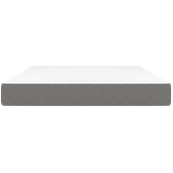 Matelas de lit à ressorts ensachés fermeté moyenne Gris foncé 140x200x20 cm