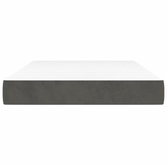 Matelas de lit à ressorts ensachés fermeté moyenne 140x210x20 cm velours