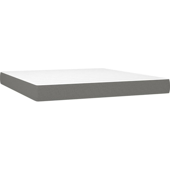 Matelas de lit à ressorts ensachés fermeté moyenne Gris foncé 160x200x20 cm