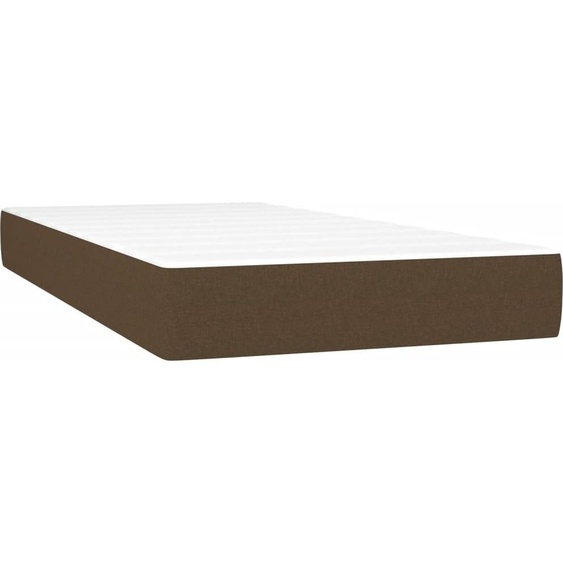 Matelas de lit à ressorts ensachés fermeté moyenne marron foncé 120x190x20 cm