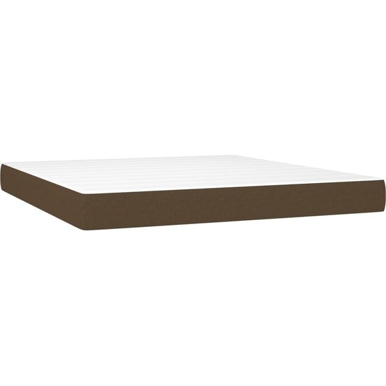 Matelas à ressorts ensachés Marron foncé 160x200x20 cm Tissu