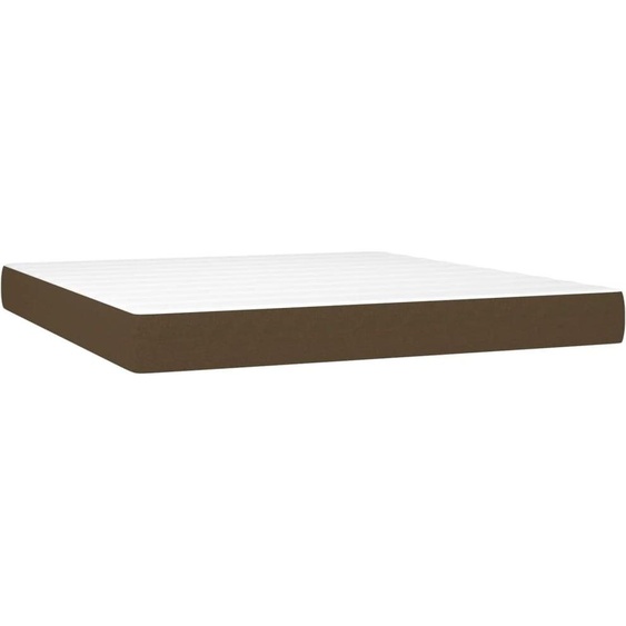 Matelas de lit à ressorts ensachés fermeté moyenne Marron foncé 180x200x20 cm