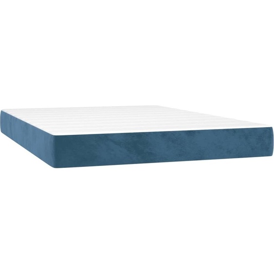 Matelas de lit à ressorts ensachés fermeté moyenne 140x220x20 cm velours