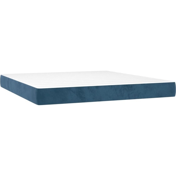 Matelas de lit à ressorts ensachés fermeté moyenne 160x220x20 cm velours