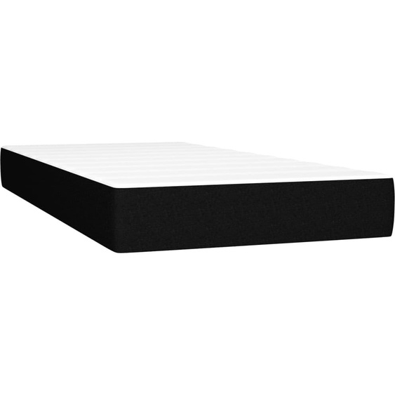 Matelas de lit à ressorts ensachés fermeté moyenne noir 120x190x20 cm Tissu