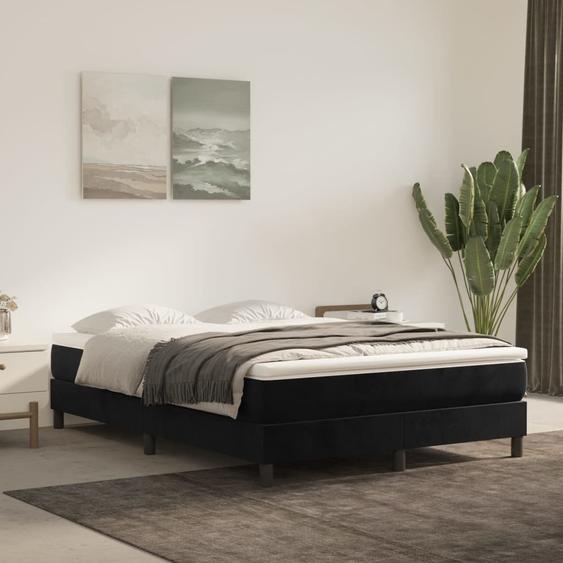Matelas de lit à ressorts ensachés fermeté moyenne Noir 140x190x20 cm Velours