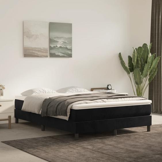 Matelas de lit à ressorts ensachés fermeté moyenne Noir 140x200x20 cm Velours