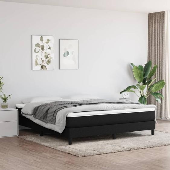 Matelas de lit à ressorts ensachés fermeté moyenne Noir 180x200x20 cm Tissu