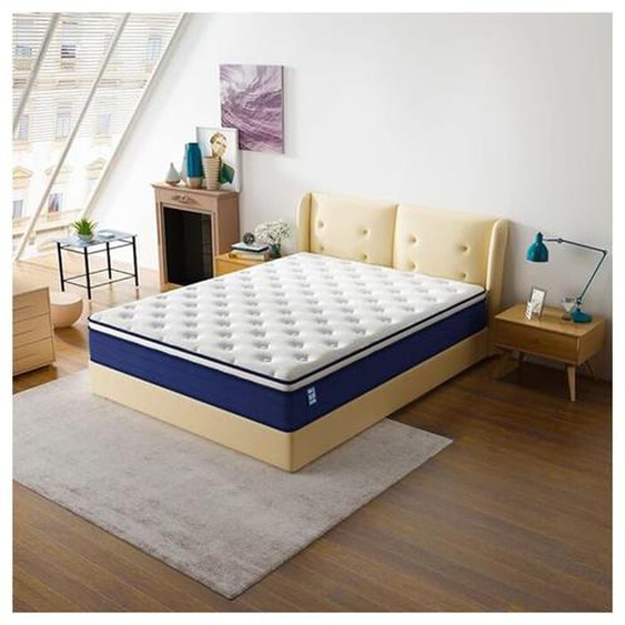 Stanew - Matelas à Ressorts ensachés 25 cm dépaisseur, Matelas à Ressorts ensachés 7 Zones Trois côtés, fermeté modérée, Confortable et Respirant,