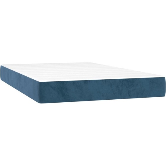 Matelas de lit à ressorts ensachés fermeté moyenne Bleu foncé 120x200x20 cm