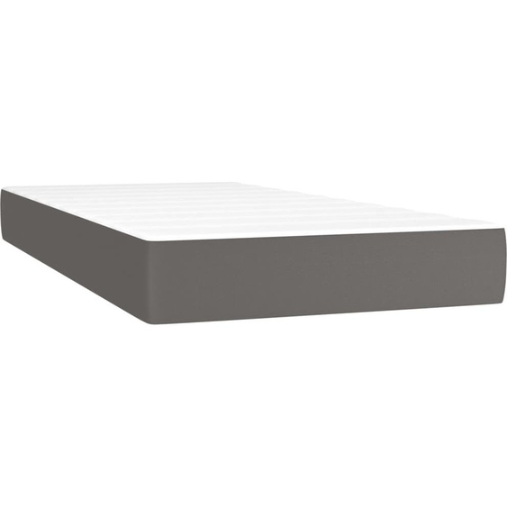 Matelas de lit à ressorts ensachés fermeté moyenne gris 120x190x20 cm