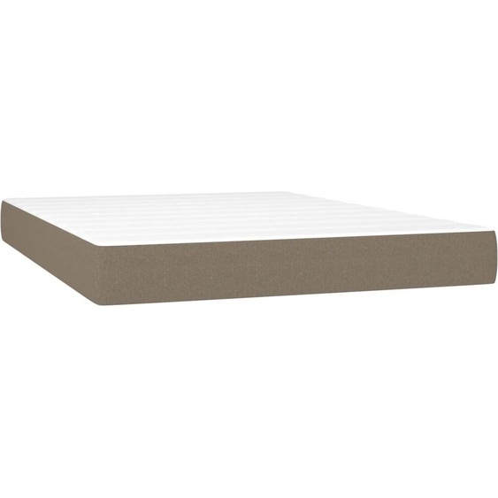 Matelas de lit à ressorts ensachés fermeté moyenne Taupe 140x190x20 cm Tissu