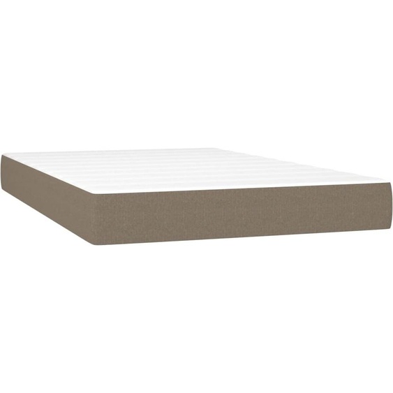 Matelas de lit à ressorts ensachés fermeté moyenne Taupe 120x200x20 cm Tissu