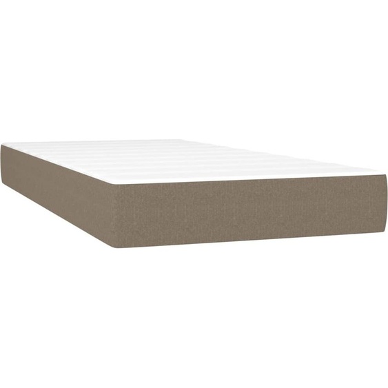 Matelas à ressorts ensachés Taupe 90x190x20 cm Tissu