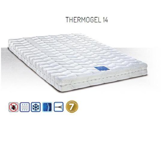 Matelas AIRGEL 160 cm 14 cm dépaisseur accueil mousse à mémoire de forme thermorégulante.