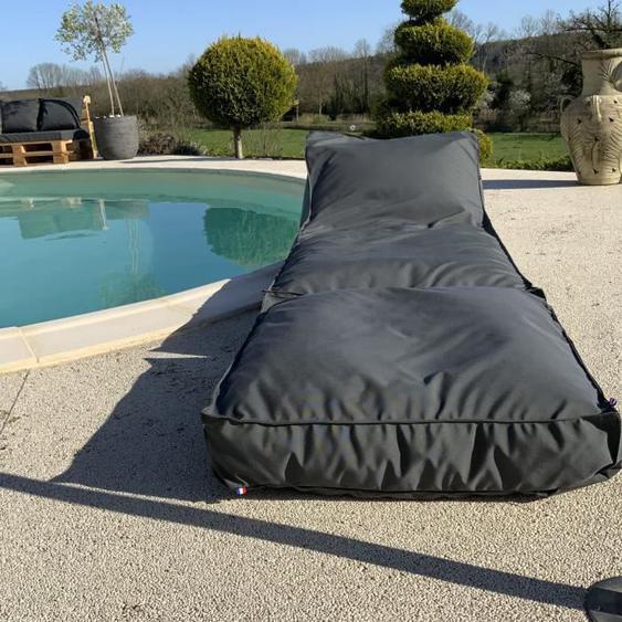 Matelas bain de soleil en microbille Gris anthracite 160x65 cm