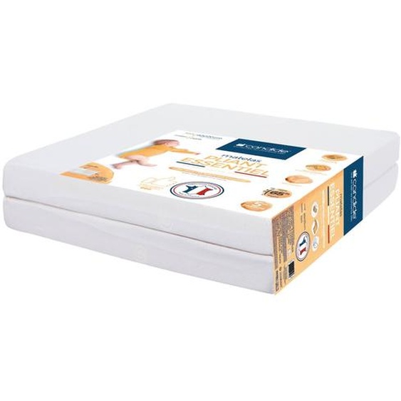 Matelas Bébé Pliant 2 Parties 60x120cm Essentiel Blanc