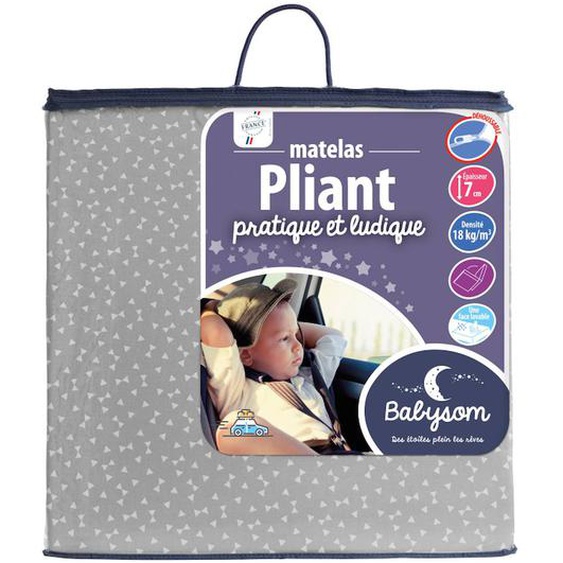 Matelas Bébé Pliant De Voyage Déhoussable Motif