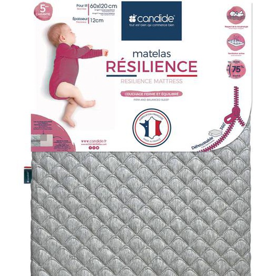 Matelas Bébé Résilience - Ferme Et Équilibré Gris Foncé