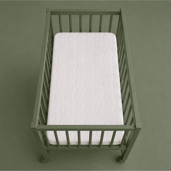 Matelas Berceau Bamboo Forme Rectangulaire Blanc