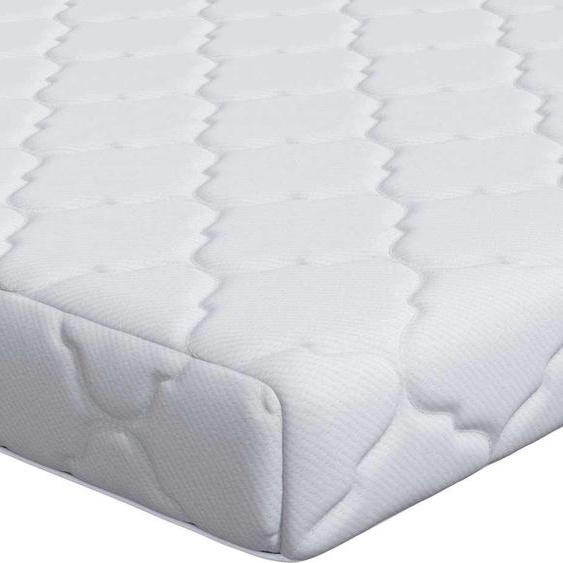 Matelas Blanc 120 x 200 cm Tissu jacquard