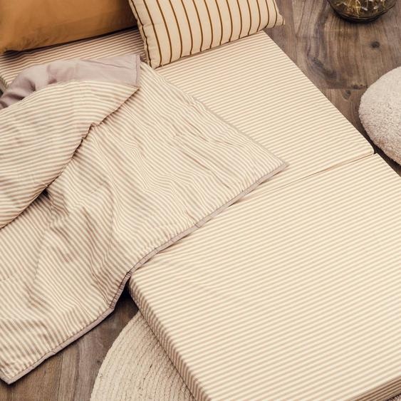 Matelas Dappoint Pliant Coton Bio Rayé Rayé Ambre