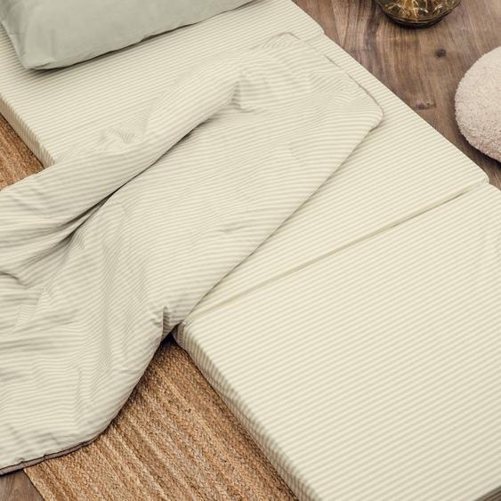 Matelas Dappoint Pliant Coton Bio Rayé Rayé Tilleul